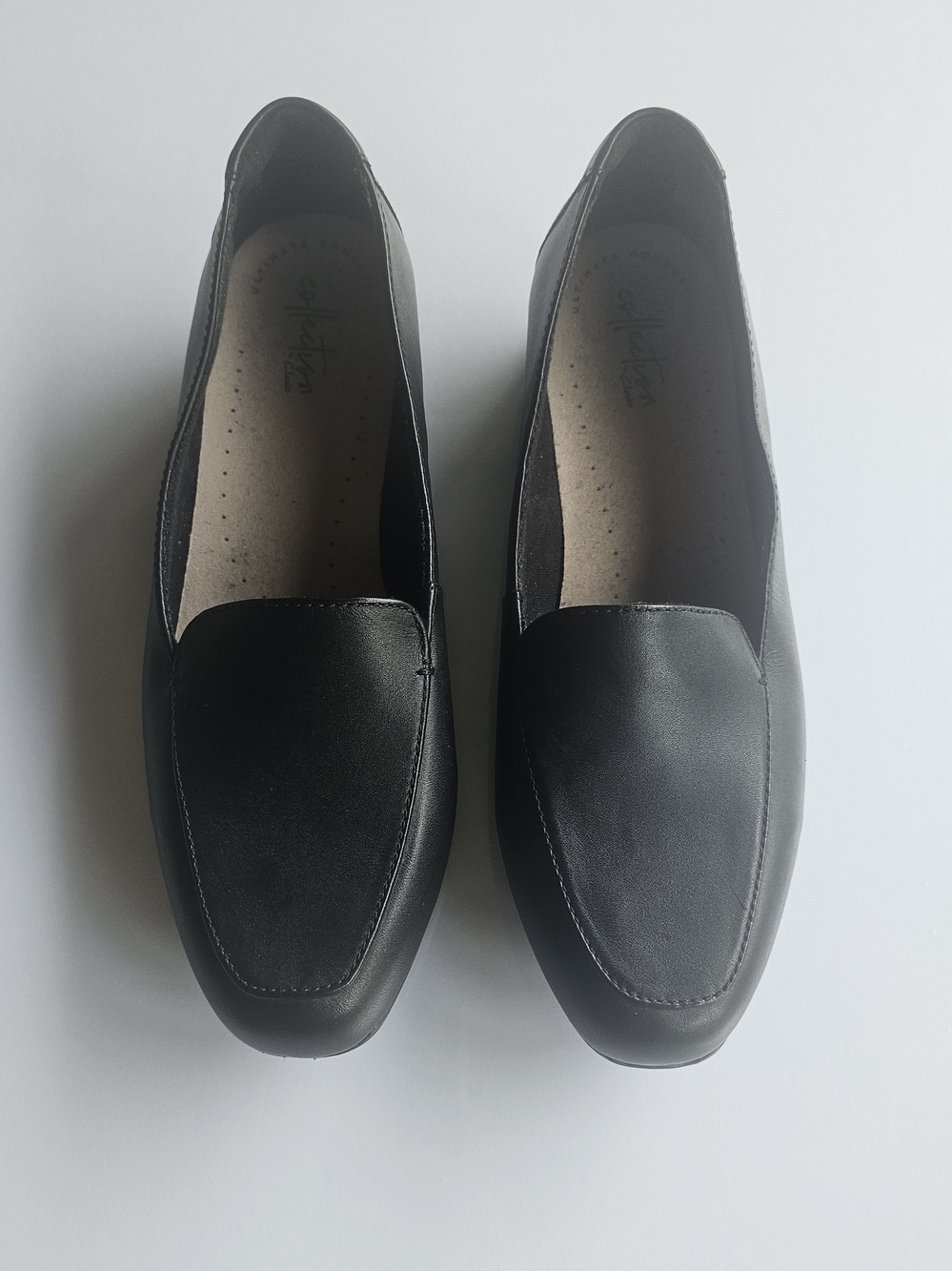 Clarks Black Leather Comfort Loafers